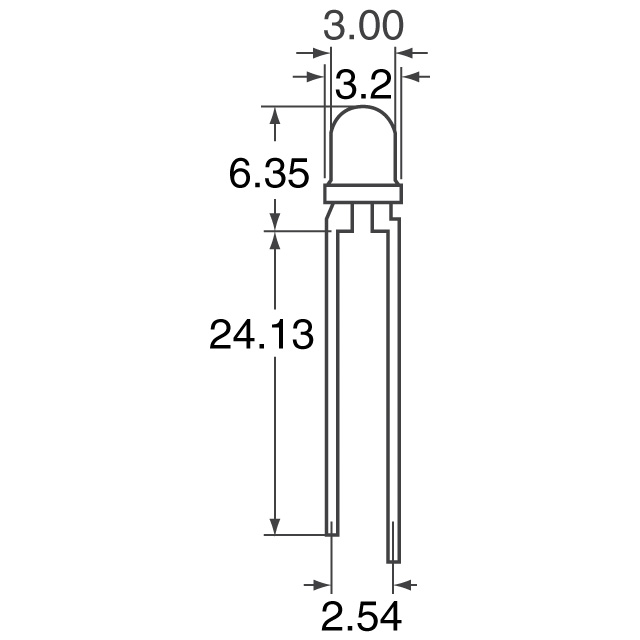 HLMP-1321 Broadcom Limited  Indication LED - Discrète
